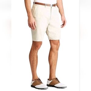 Polo Ralph Lauren Golf Men Short Size 40 Cream 9 Inch Classic Fit Stretch Cotton